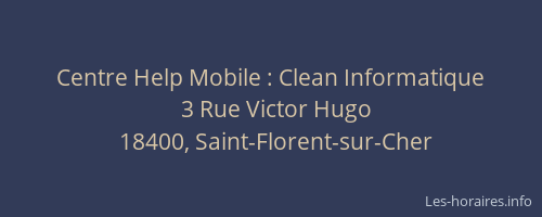 Centre Help Mobile : Clean Informatique