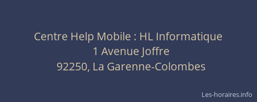 Centre Help Mobile : HL Informatique
