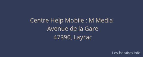 Centre Help Mobile : M Media