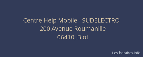 Centre Help Mobile - SUDELECTRO