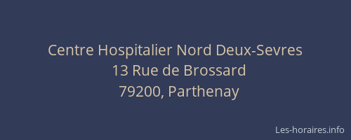 Centre Hospitalier Nord Deux-Sevres
