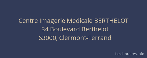 Centre Imagerie Medicale BERTHELOT