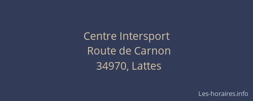 Centre Intersport