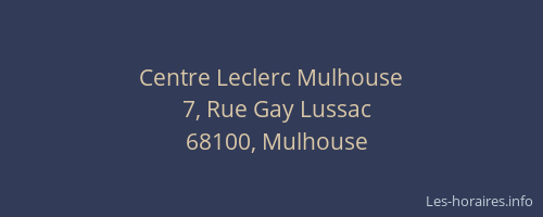 Centre Leclerc Mulhouse