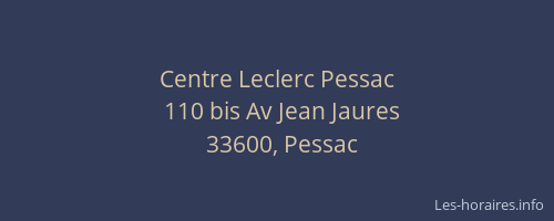 Centre Leclerc Pessac