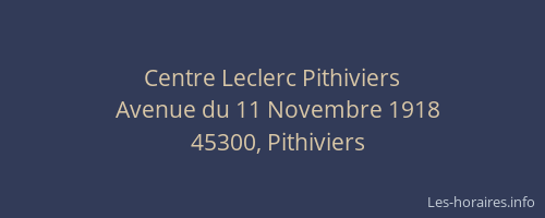 Centre Leclerc Pithiviers