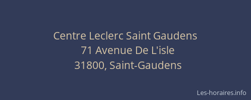 Centre Leclerc Saint Gaudens