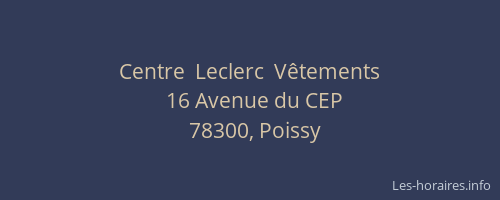 Centre  Leclerc  Vêtements
