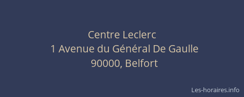 Centre Leclerc