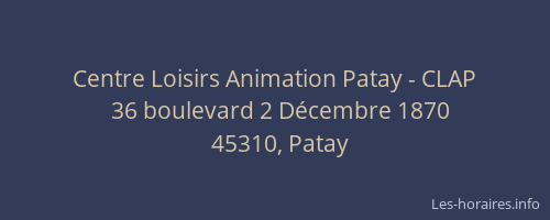 Centre Loisirs Animation Patay - CLAP