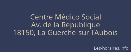 Centre Médico Social