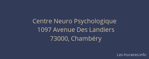 Centre Neuro Psychologique