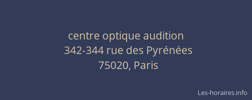 centre optique audition