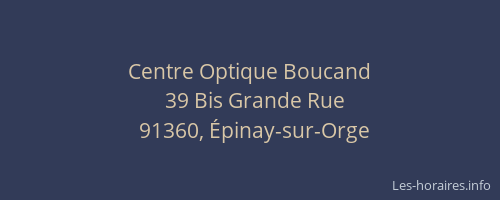 Centre Optique Boucand