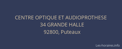 CENTRE OPTIQUE ET AUDIOPROTHESE