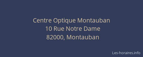 Centre Optique Montauban
