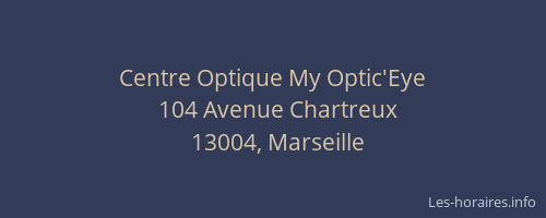 Centre Optique My Optic'Eye
