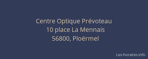 Centre Optique Prévoteau