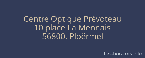 Centre Optique Prévoteau