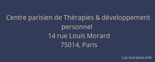 Centre parisien de Thérapies & développement personnel