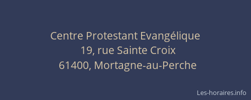 Centre Protestant Evang&eacute;lique