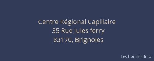 Centre Régional Capillaire