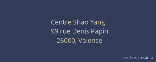 Centre Shao Yang