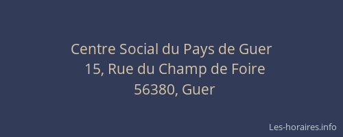 Centre Social du Pays de Guer