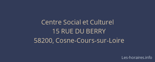 Centre Social et Culturel