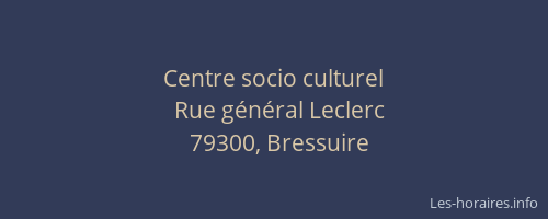 Centre socio culturel