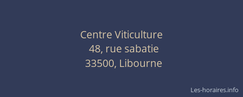 Centre Viticulture