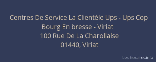 Centres De Service La Clientèle Ups - Ups Cop Bourg En bresse - Viriat