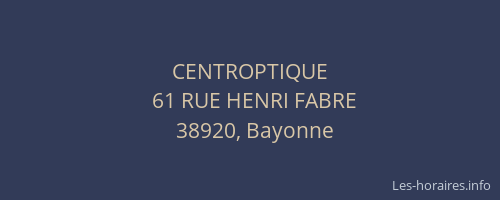 CENTROPTIQUE