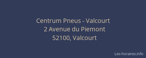 Centrum Pneus - Valcourt