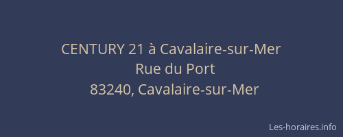 CENTURY 21 à Cavalaire-sur-Mer