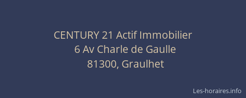 CENTURY 21 Actif Immobilier