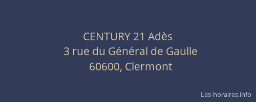 CENTURY 21 Ad&egrave;s