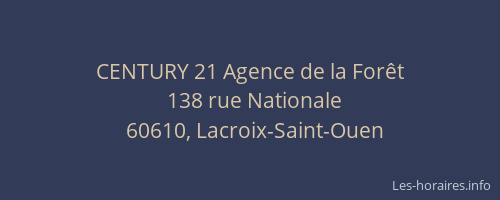 CENTURY 21 Agence de la Forêt