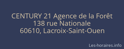 CENTURY 21 Agence de la Forêt