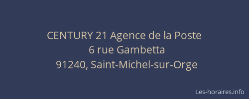 CENTURY 21 Agence de la Poste