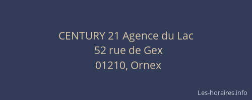 CENTURY 21 Agence du Lac