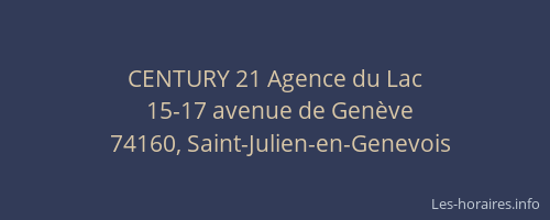 CENTURY 21 Agence du Lac
