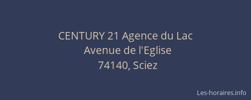 CENTURY 21 Agence du Lac
