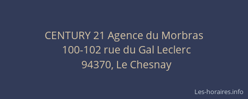 CENTURY 21 Agence du Morbras