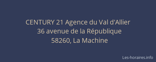 CENTURY 21 Agence du Val d'Allier