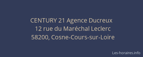 CENTURY 21 Agence Ducreux