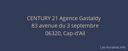 CENTURY 21 Agence Gastaldy