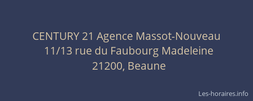 CENTURY 21 Agence Massot-Nouveau