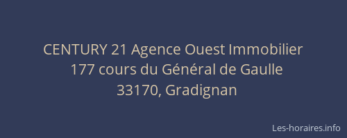 CENTURY 21 Agence Ouest Immobilier