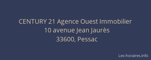 CENTURY 21 Agence Ouest Immobilier